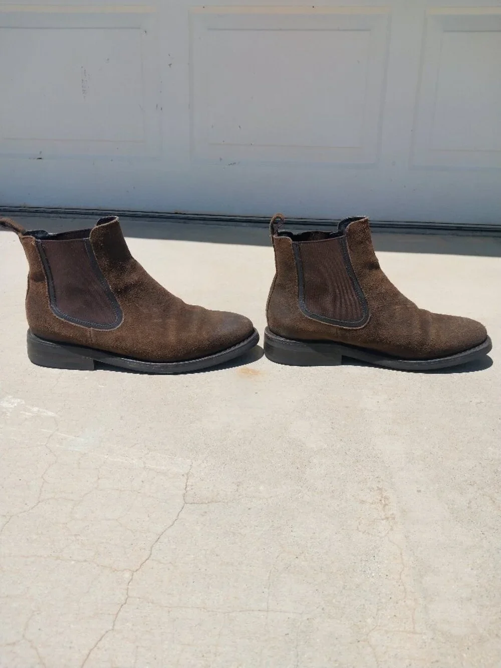 Thursday Boot Company Men's Duke Chelsea Boot Dark Olive Suede Leather Size 7 D